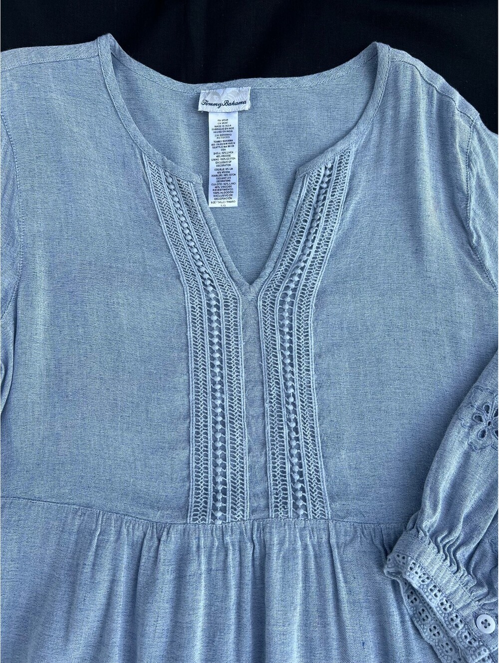 Tommy Bahamas Blue embroidered dress - Picture 3 of 9